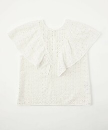 ＜EMMEL REFINES＞ 荷葉邊蕾絲襯衫