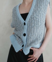 ＜EMMEL REFINES＞ 蓬鬆柔軟2WAY針織背心