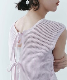 ＜EMMEL REFINES＞ 鏤空編織2WAY針織背心