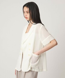 ＜EMMEL REFINES＞ 剪織緹花透膚西裝外套