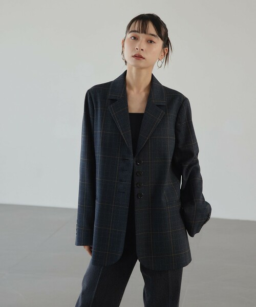 <EMMEL REFINES> 格倫格紋西裝外套