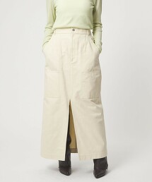 ＜EMMEL REFINES＞ 工作感壓線長裙