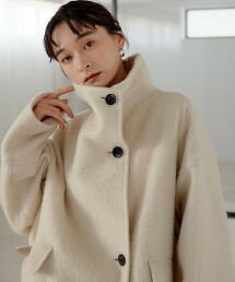 ＜EMMEL REFINES＞ 立領刷毛短大衣