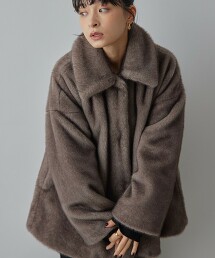 ＜EMMEL REFINES＞ 仿皮草中長版大衣