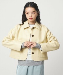 ＜EMMEL REFINES＞ 仿皮革短外套