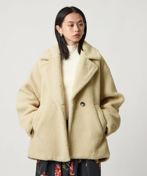 ＜EMMEL REFINES＞ 短絨毛刷毛大衣