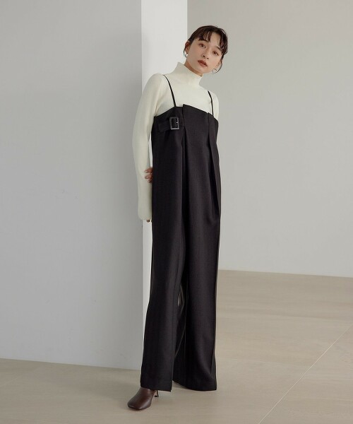 ＜EMMEL REFINES＞ 圍裏設計吊帶褲