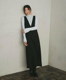 ＜EMMEL REFINES＞ V領2WAY吊帶洋裝