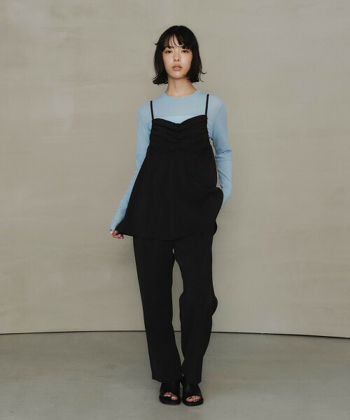 ＜EMMEL REFINES＞ 層次背心吊帶褲