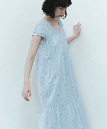 ＜EMMEL REFINES＞ 橢圓刺繡蛋糕洋裝