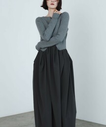 ＜EMMEL REFINES＞ 波浪拼接洋裝