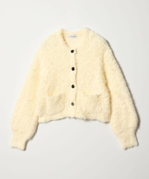 ＜EMMEL REFINES＞ 爆米花竹節紗絨毛開襟衫