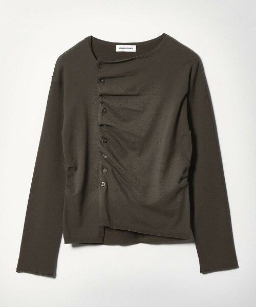 ＜EMMEL REFINES＞ 不對稱打摺鈕扣開襟衫