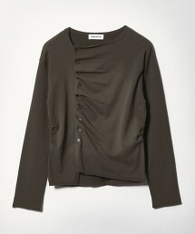 ＜EMMEL REFINES＞ 不對稱打摺鈕扣開襟衫