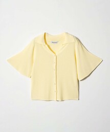 ＜EMMEL REFINES＞ 羅紋傘狀短袖開襟衫