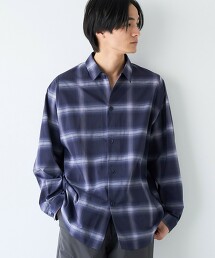 輕鬆漸層格紋抗皺彈性襯衫