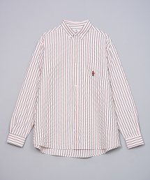 台灣限定 coen bear 刺繡條紋襯衫 男款