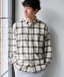 拼色格紋法蘭絨襯衫 抗菌防臭