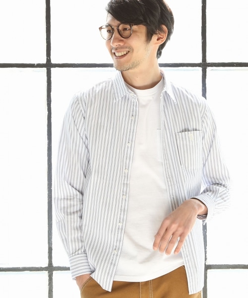 雙條紋標準領襯衫