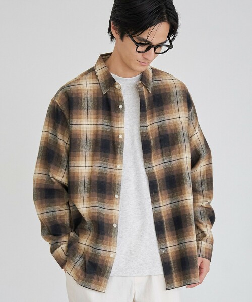 USA美國棉柔軟法蘭絨格紋襯衫