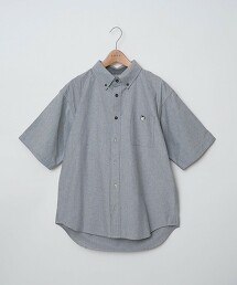 coen刺繡扣領短袖襯衫