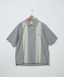 拼接標準領短袖襯衫