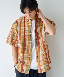 泡泡紗格紋襯衫