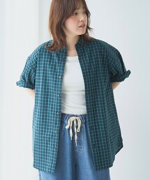 泡泡紗格紋襯衫