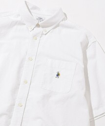 平口刺繡牛津布短袖襯衫