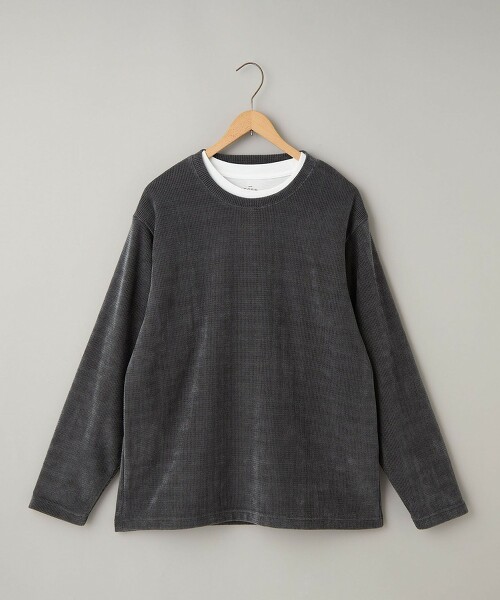 摩爾紗華夫格層次上衣