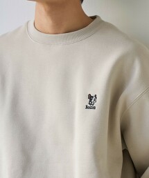 狗狗刺繡圓領保暖衛衣