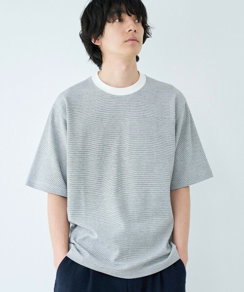 Clean Plus 多機能橫條紋短袖T恤