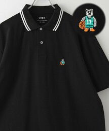 小熊刺繡鹿子織POLO衫
