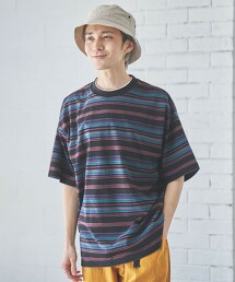 多彩橫條紋T恤