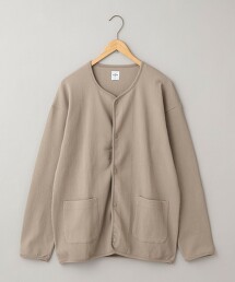 舒適剪裁華夫格開襟衫