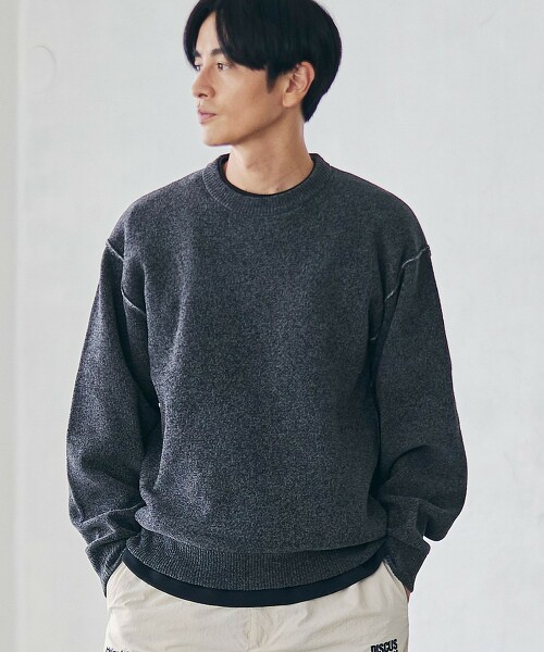 雙面穿柔軟觸感毛線針織上衣