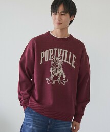 狗狗緹花針織上衣