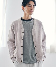 柔軟觸感毛線針織開襟衫