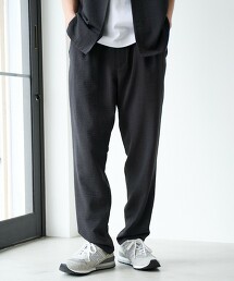 抗UV仿亞麻打摺西裝褲