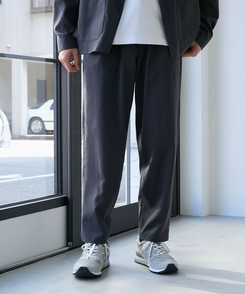 混亞麻輕鬆長褲 吸水速乾・抗皺・抗UV