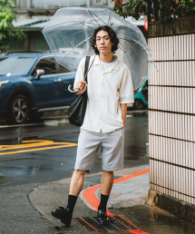 台灣限定 泡泡紗條紋短褲