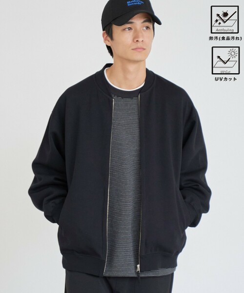 Clean Plus 抗UV防污漬拉鍊運動短外套