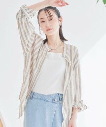 亞麻嫘縈立領襯衫