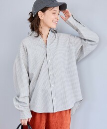 棉迷你格紋牛津布襯衫