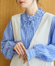 【EASY CARE】荷葉領襯衫