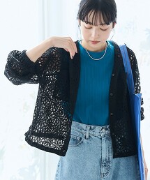 花朵蕾絲連帽襯衫