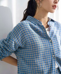 涼感亞麻嫘縈標準領襯衫