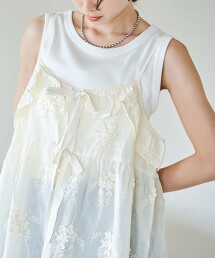 3D花朵刺繡吊帶背心