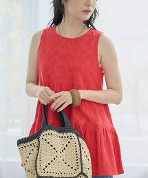 【Lipa特別訂製】無袖刺繡蛋糕罩衫