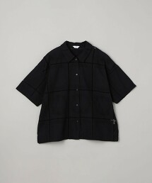 拼布風花朵刺繡短袖襯衫